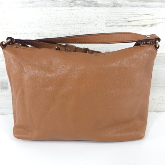 KATE SPADE NEW YORK TAN BROWN PEBBLED LEATHER SMALL CROSSBODY BAG ZIPPER ❗AS-IS❗ - Picture 2 of 16